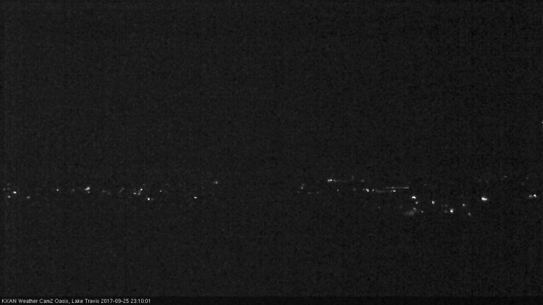 Lake Travis webcam, September 25, 2017 10:15 PM CT