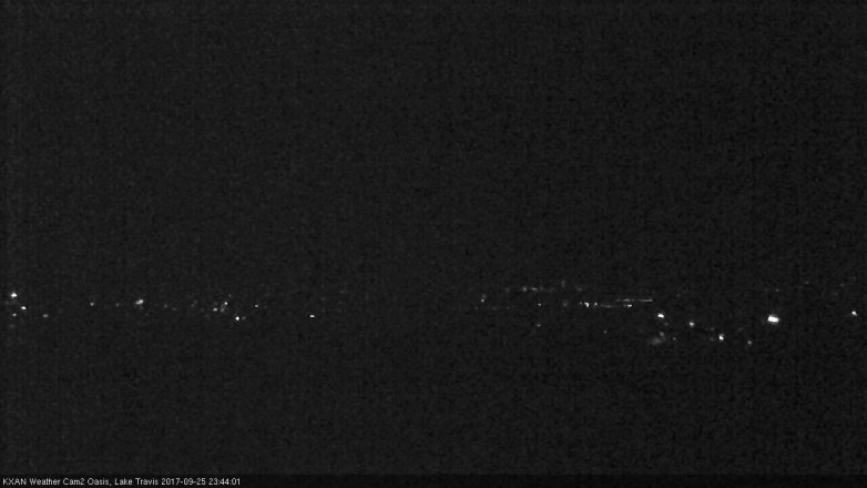 Lake Travis webcam, September 25, 2017 10:55 PM CT