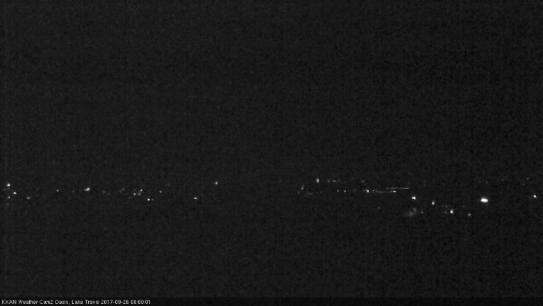 Lake Travis webcam, September 25, 2017 11:10 PM CT