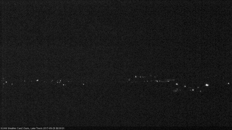 Lake Travis webcam, September 25, 2017 11:40 PM CT