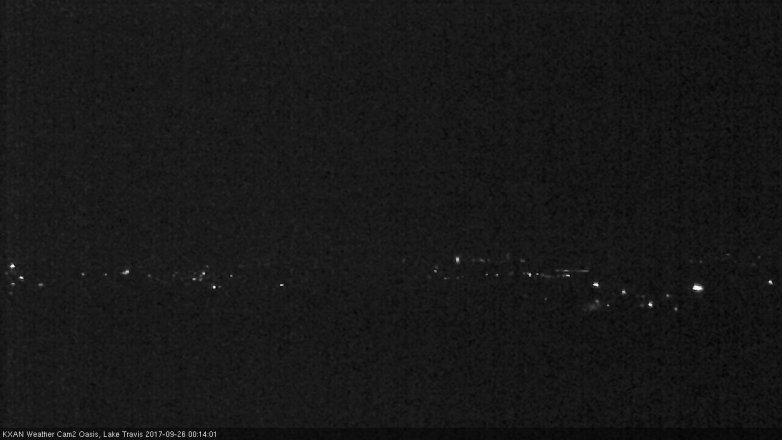 Lake Travis webcam, September 25, 2017 11:45 PM CT