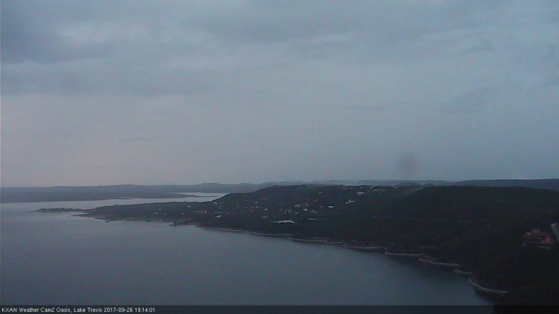 Lake Travis webcam, September 26, 2017 6:35 PM CT