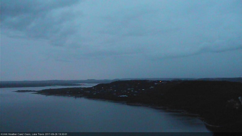 Lake Travis webcam, September 26, 2017 7:00 PM CT