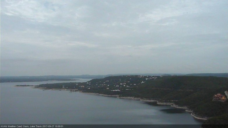 Lake Travis webcam, September 27, 2017 9:30 AM CT