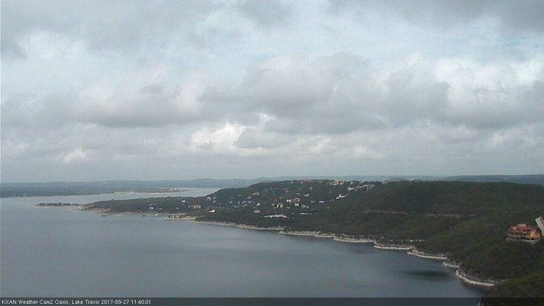 Lake Travis webcam, September 27, 2017 11:10 AM CT