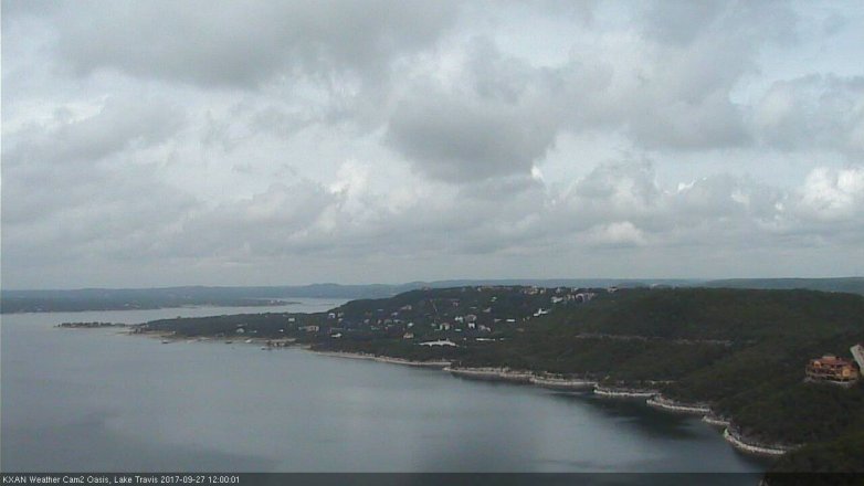 Lake Travis webcam, September 27, 2017 11:15 AM CT