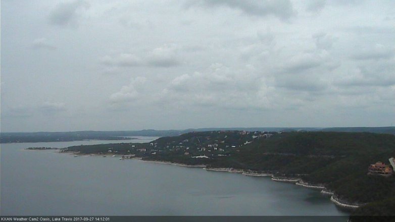 Lake Travis webcam, September 27, 2017 1:35 PM CT