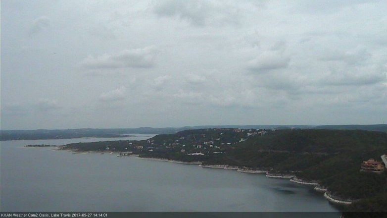 Lake Travis webcam, September 27, 2017 1:40 PM CT