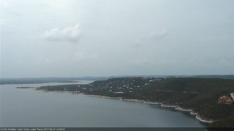 Lake Travis webcam, September 27, 2017 1:55 PM CT