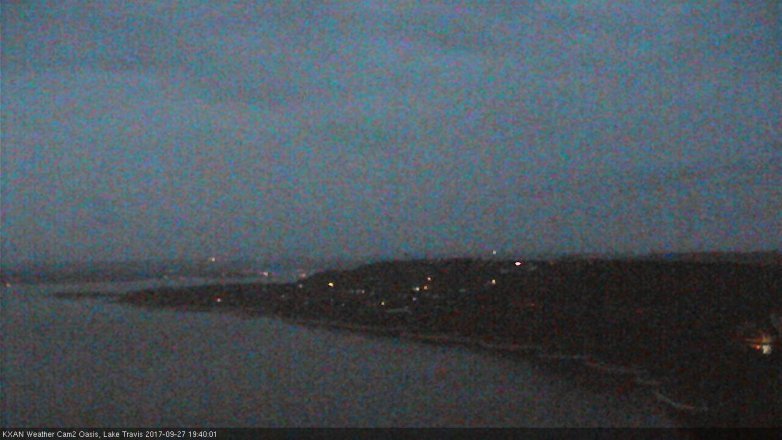 Lake Travis webcam, September 27, 2017 6:45 PM CT