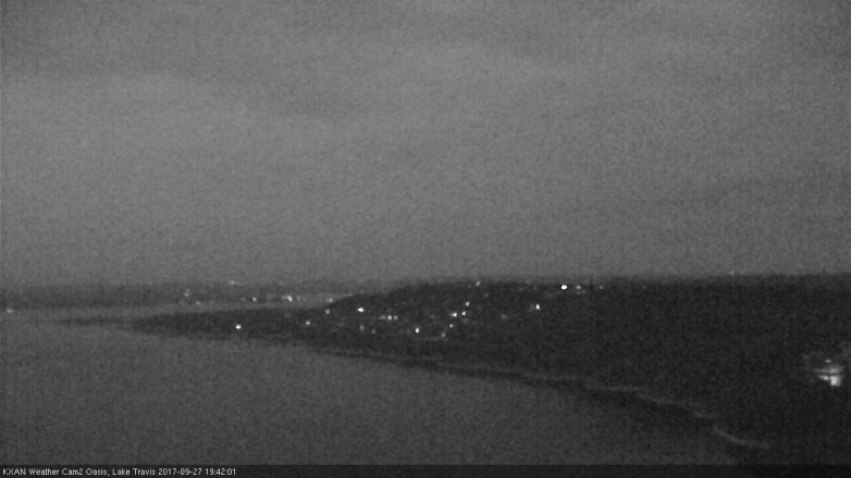 Lake Travis webcam, September 27, 2017 7:10 PM CT