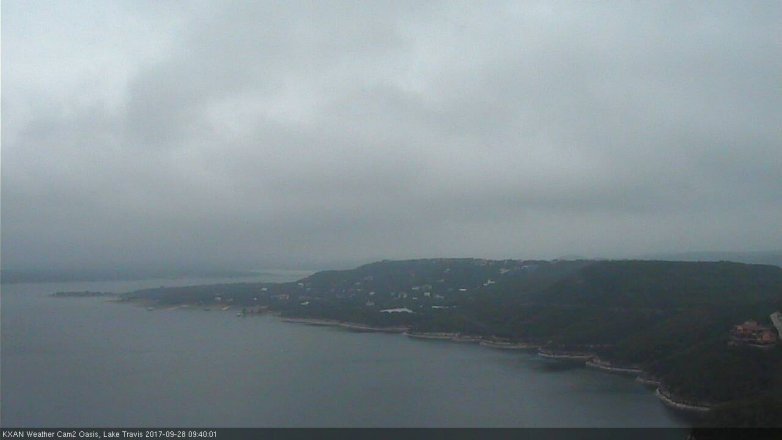 Lake Travis webcam, September 28, 2017 9:00 AM CT