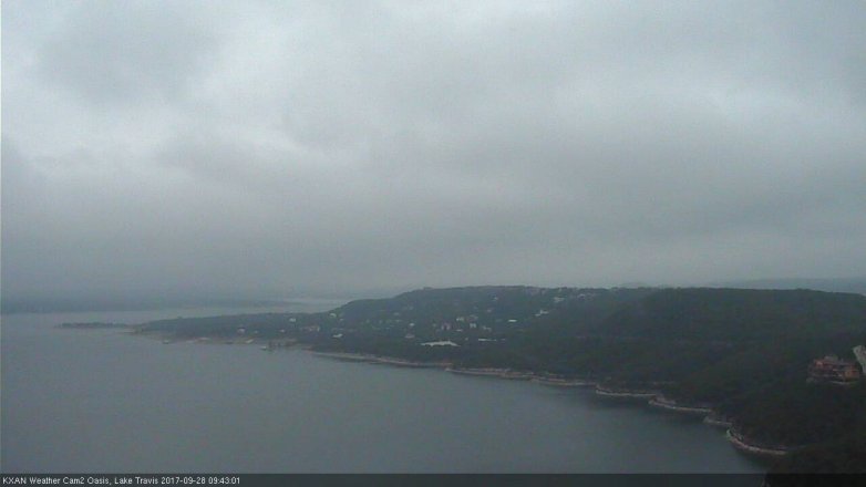 Lake Travis webcam, September 28, 2017 9:05 AM CT