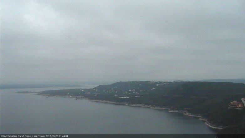 Lake Travis webcam, September 28, 2017 11:00 AM CT
