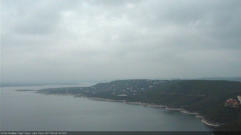 Lake Travis webcam, September 28, 2017 1:15 PM CT