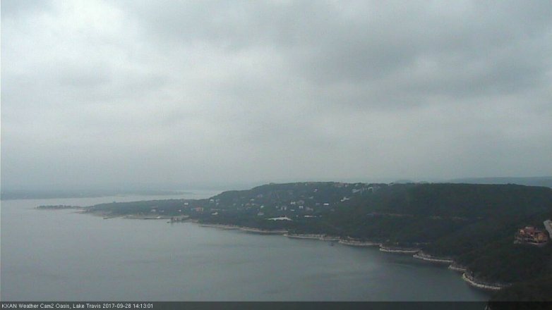Lake Travis webcam, September 28, 2017 1:35 PM CT