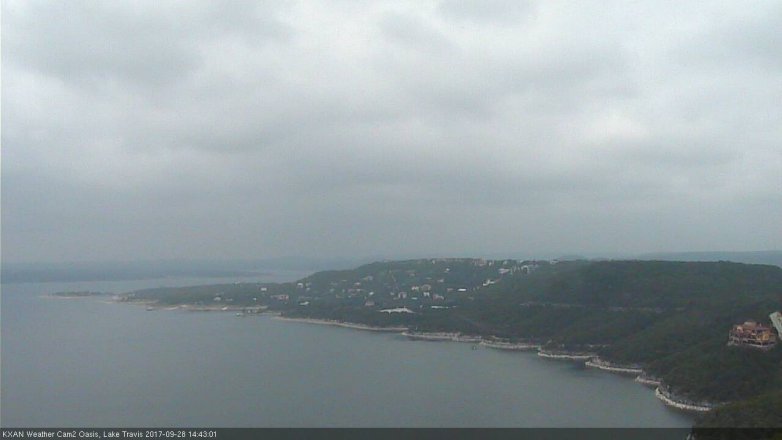 Lake Travis webcam, September 28, 2017 2:10 PM CT