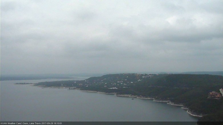 Lake Travis webcam, September 28, 2017 3:20 PM CT