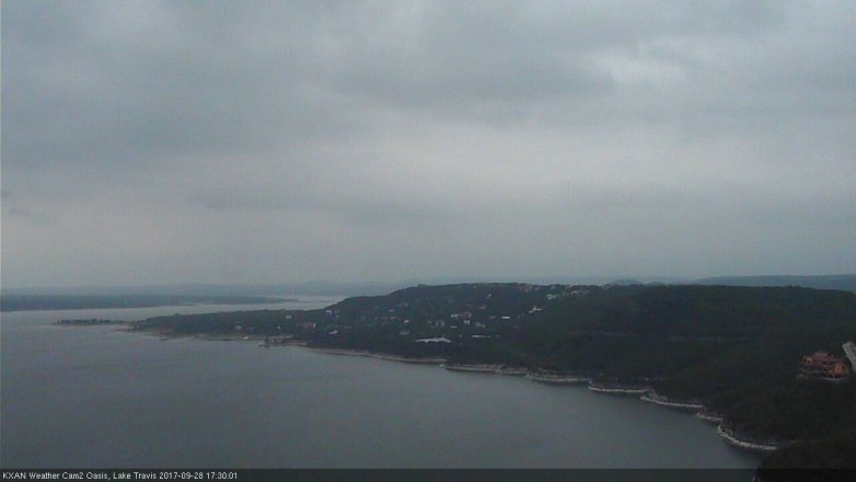 Lake Travis webcam, September 28, 2017 4:45 PM CT