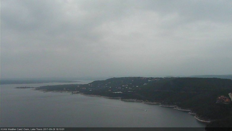 Lake Travis webcam, September 28, 2017 5:15 PM CT