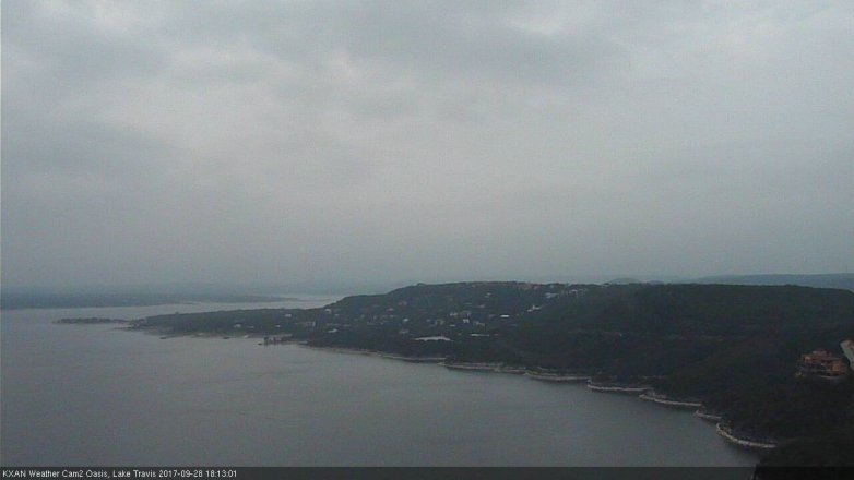 Lake Travis webcam, September 28, 2017 5:25 PM CT