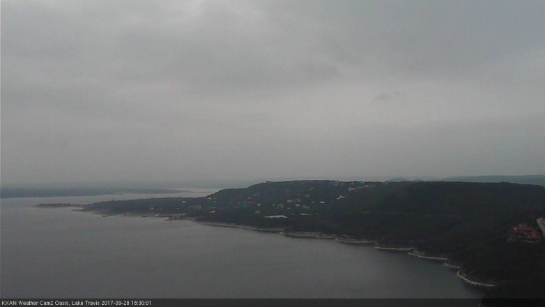 Lake Travis webcam, September 28, 2017 5:55 PM CT