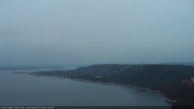 Lake Travis webcam, September 28, 2017 6:40 PM CT