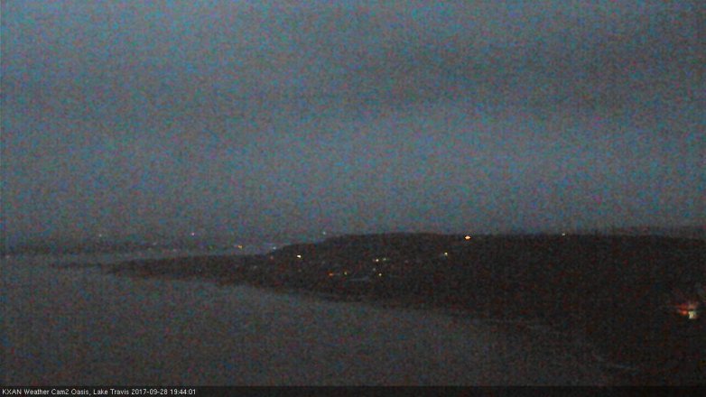 Lake Travis webcam, September 28, 2017 6:50 PM CT