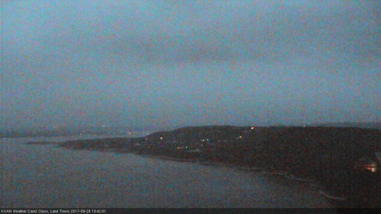 Lake Travis webcam, September 28, 2017 6:55 PM CT