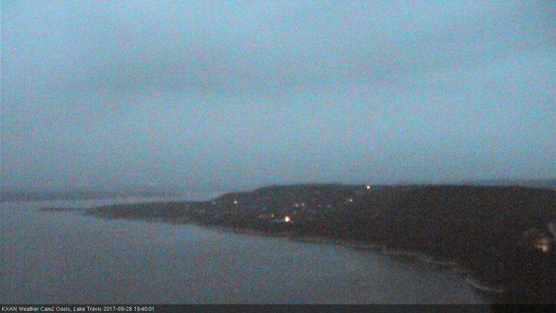 Lake Travis webcam, September 28, 2017 7:00 PM CT