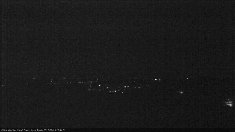 Lake Travis webcam, September 28, 2017 8:05 PM CT