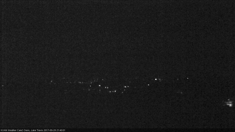 Lake Travis webcam, September 28, 2017 8:50 PM CT