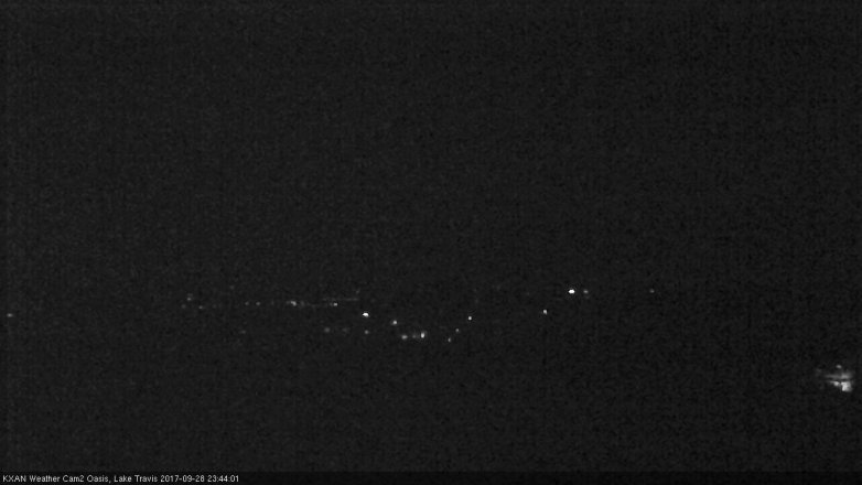 Lake Travis webcam, September 28, 2017 11:10 PM CT