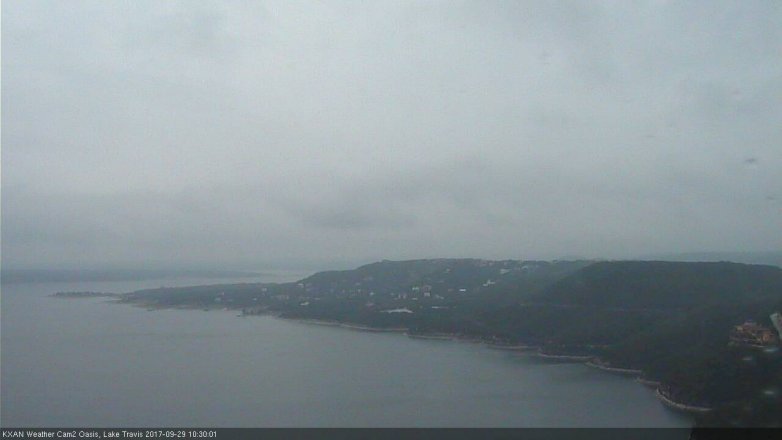 Lake Travis webcam, September 29, 2017 10:00 AM CT
