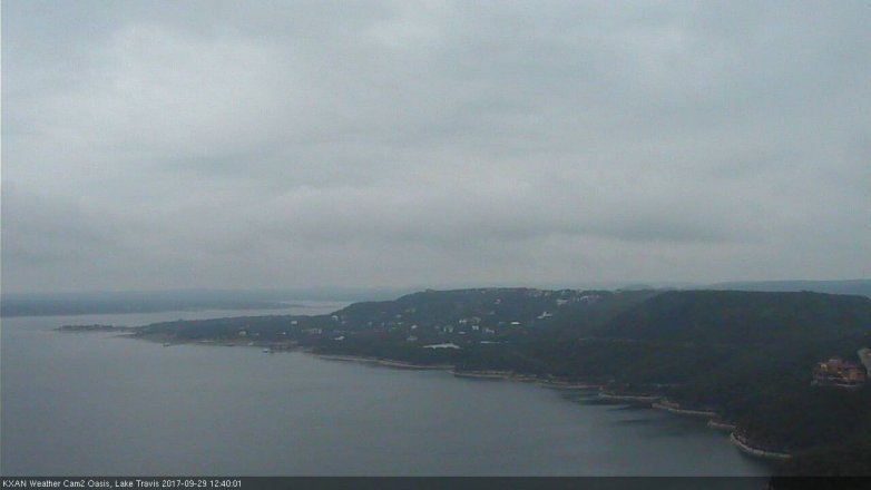 Lake Travis webcam, September 29, 2017 11:45 AM CT