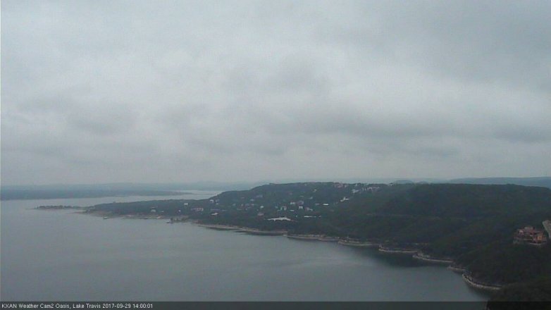 Lake Travis webcam, September 29, 2017 1:25 PM CT