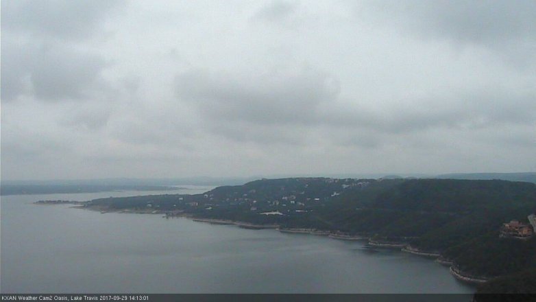 Lake Travis webcam, September 29, 2017 1:35 PM CT