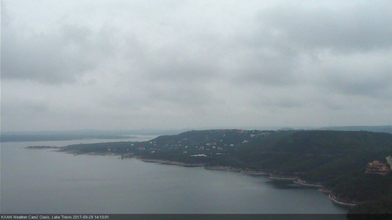 Lake Travis webcam, September 29, 2017 1:40 PM CT