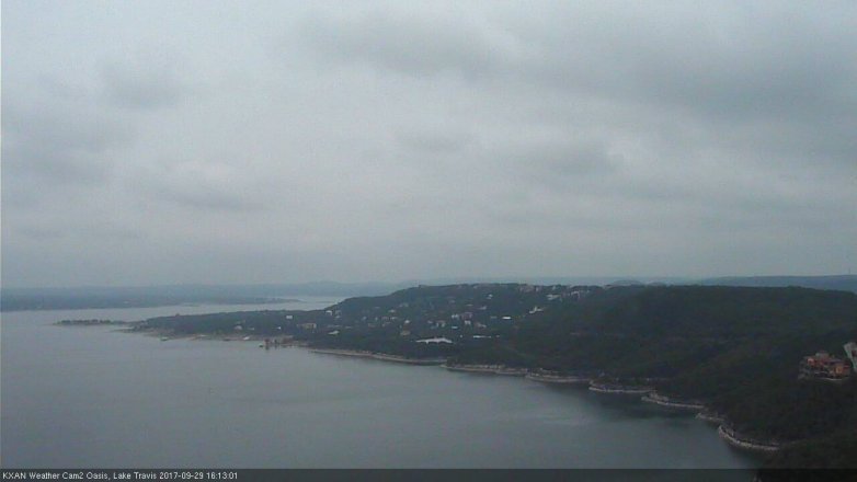 Lake Travis webcam, September 29, 2017 3:25 PM CT