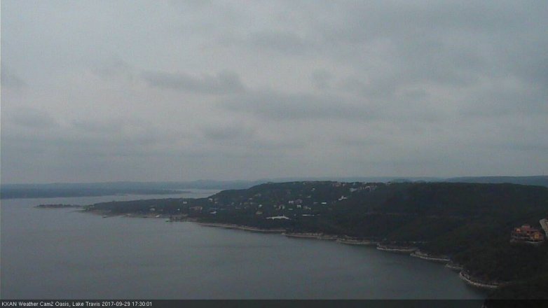 Lake Travis webcam, September 29, 2017 5:00 PM CT