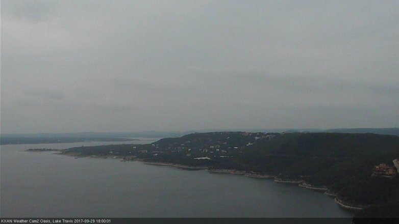 Lake Travis webcam, September 29, 2017 5:30 PM CT