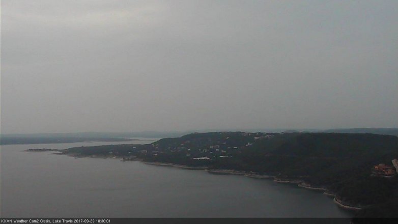Lake Travis webcam, September 29, 2017 5:50 PM CT