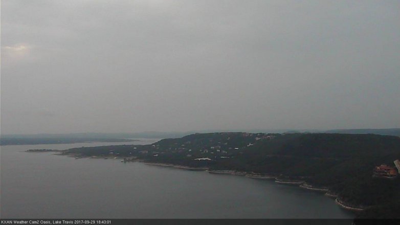 Lake Travis webcam, September 29, 2017 5:55 PM CT
