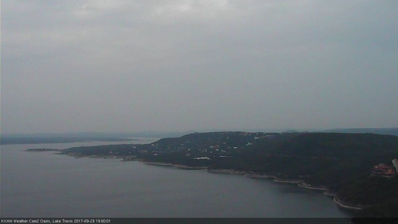 Lake Travis webcam, September 29, 2017 6:15 PM CT