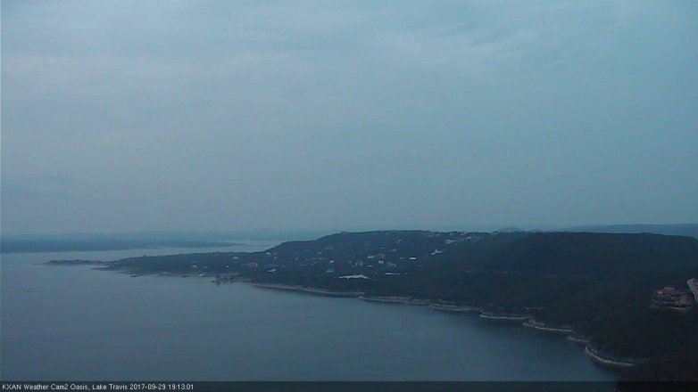 Lake Travis webcam, September 29, 2017 6:20 PM CT
