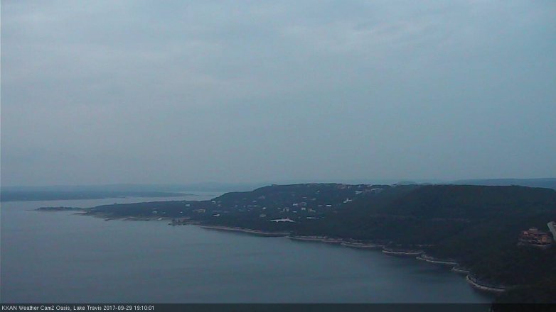Lake Travis webcam, September 29, 2017 6:25 PM CT
