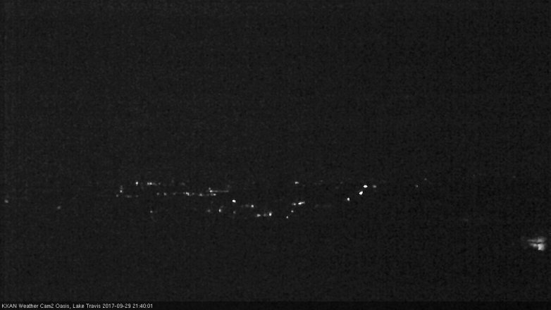Lake Travis webcam, September 29, 2017 8:45 PM CT
