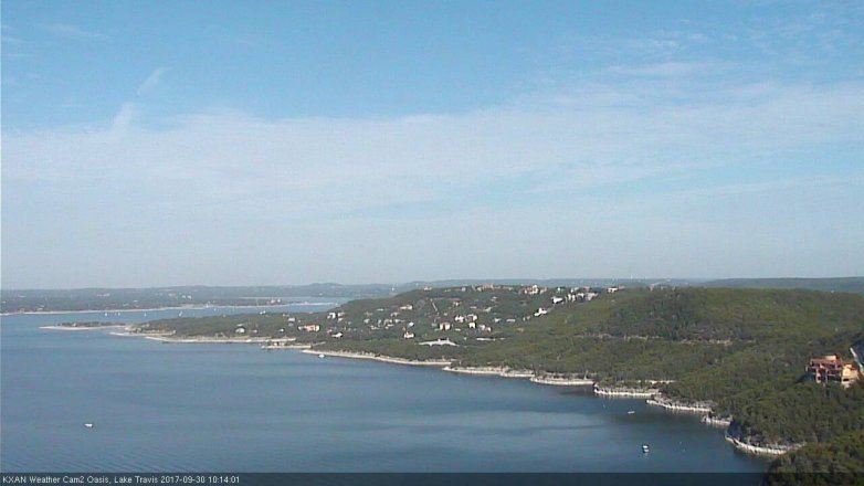 Lake Travis webcam, September 30, 2017 9:25 AM CT