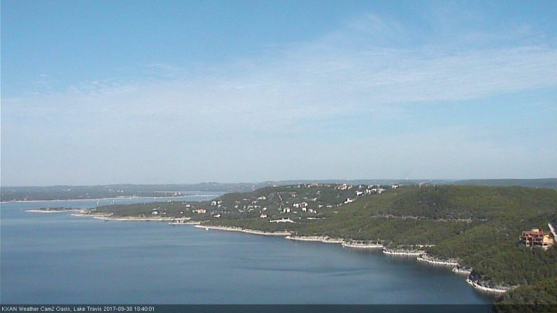 Lake Travis webcam, September 30, 2017 10:05 AM CT