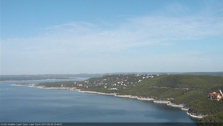 Lake Travis webcam, September 30, 2017 10:15 AM CT